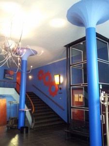 Interieur, met pilaren
