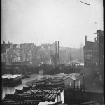 Hoek Rapenburg-Oudeschans. Jacob Olie, 1863. 